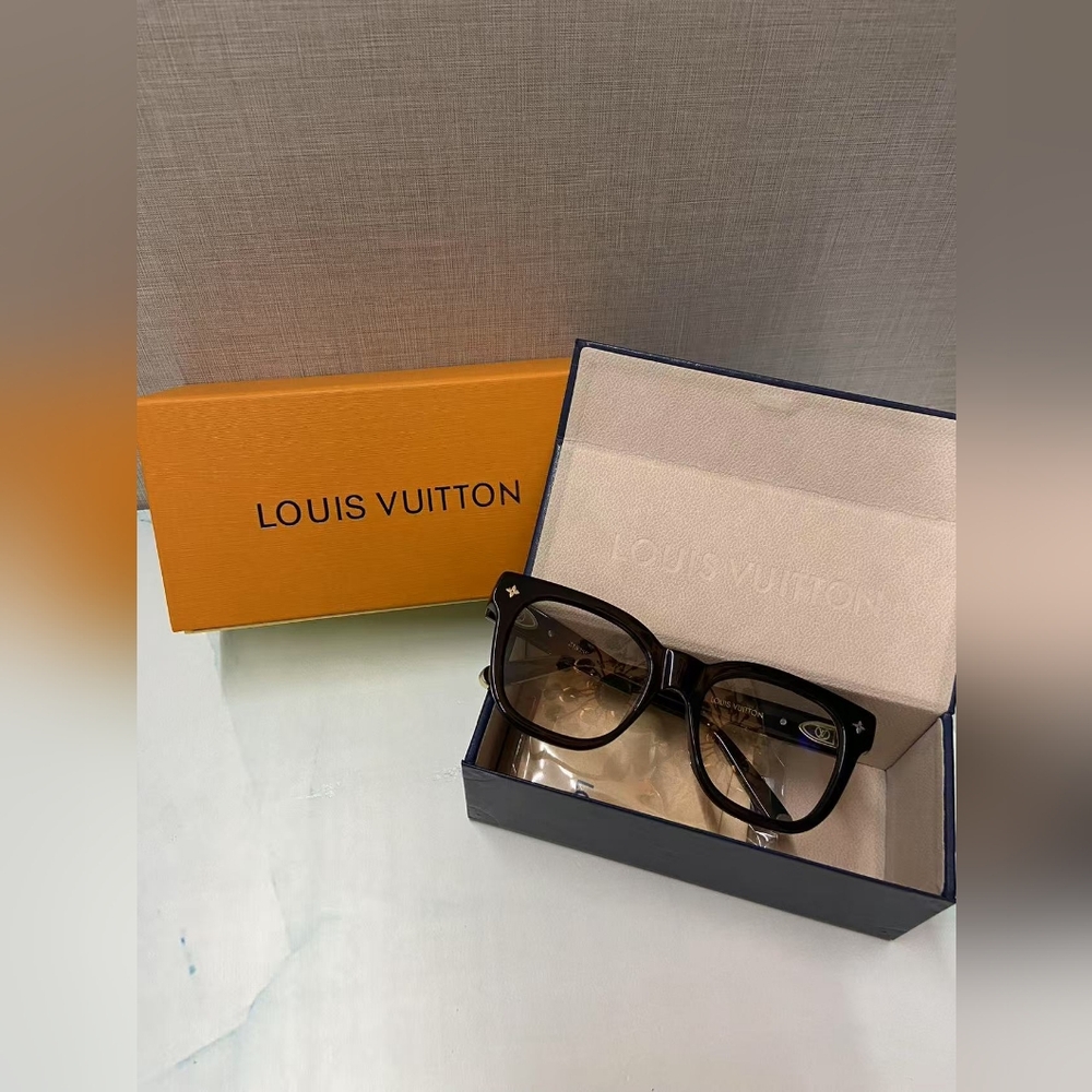 Louis Vuitton Clear Lens Black Glasses